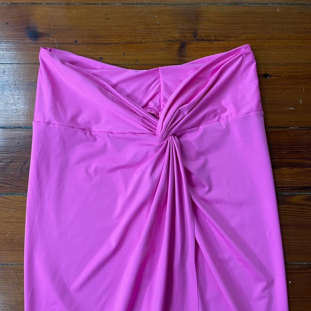 SKIMS Swim Sarong Maxi Skirt Bright Taffy Pink Cover-Up Size 2X💛🎀